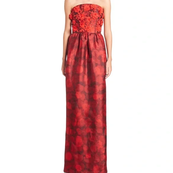Oscar de la Renta | Dresses | Oscar De La Renta Red Evening Gown | Poshmark
